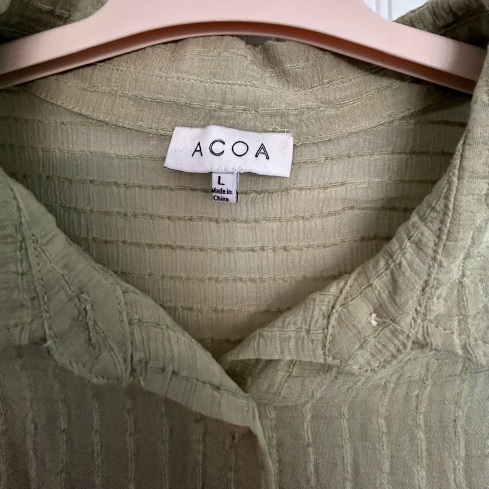 ACOA Button Down Sheer Top